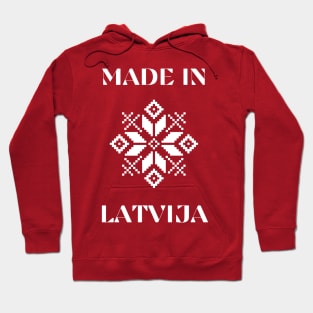 Latvian made in Latvia winter snowflake Hoodie